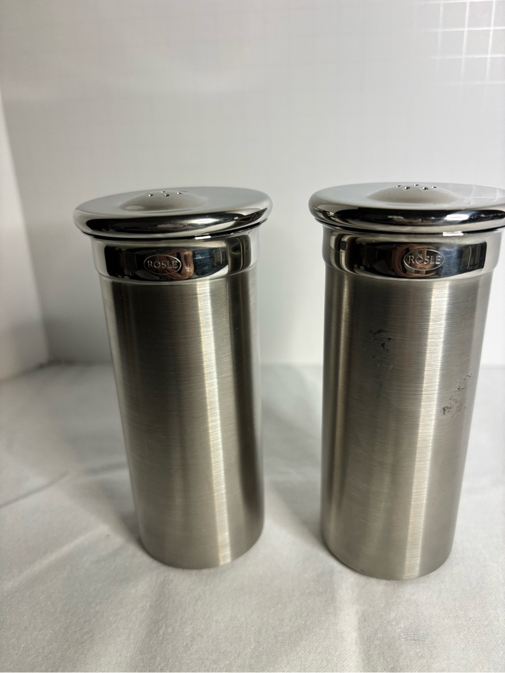 ROSLE Stainless Steel Salt and Pepper Shakers -